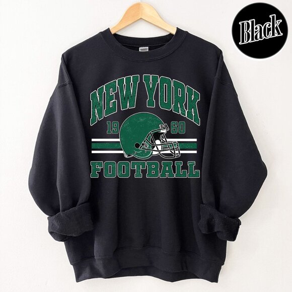 New York Football Retro Style Crewneck Sweatshirt 159 - Picture 1 of 5
